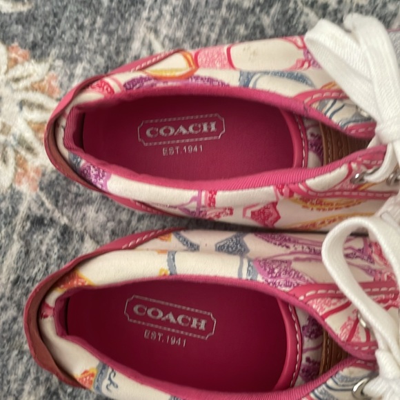 Coach multicolored Barrett canvas/leather sneaker. Size 7 - Picture 2 of 6